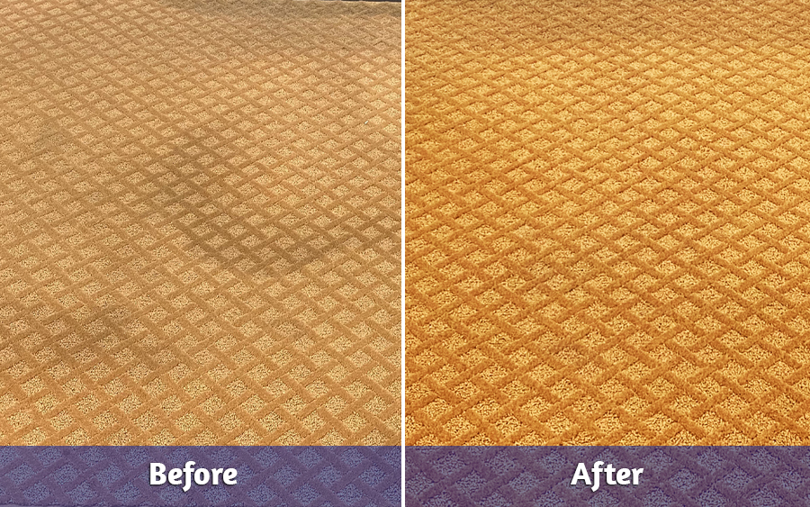 Before and After of Residential Rug Cleaning