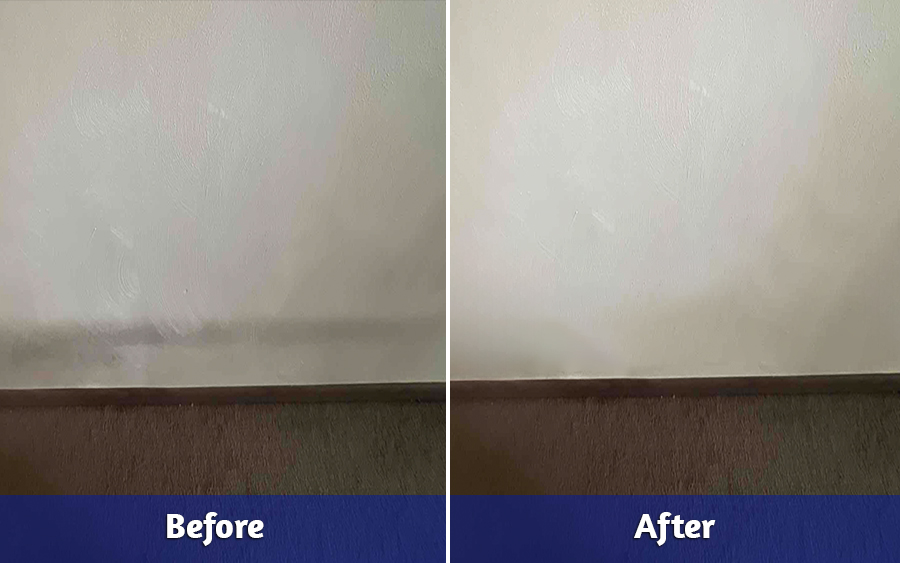 Before and After of Wall Cleaning