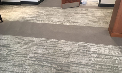 Commercial client carpet after treatment