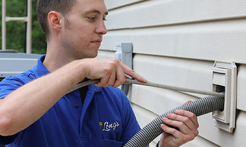 Cleaning out residential dryer vent